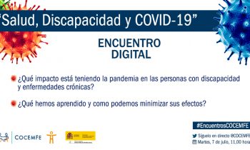 COCEMFE organiza un encuentro digital para analizar el impacto del COVID-19 en las personas con discapacidad