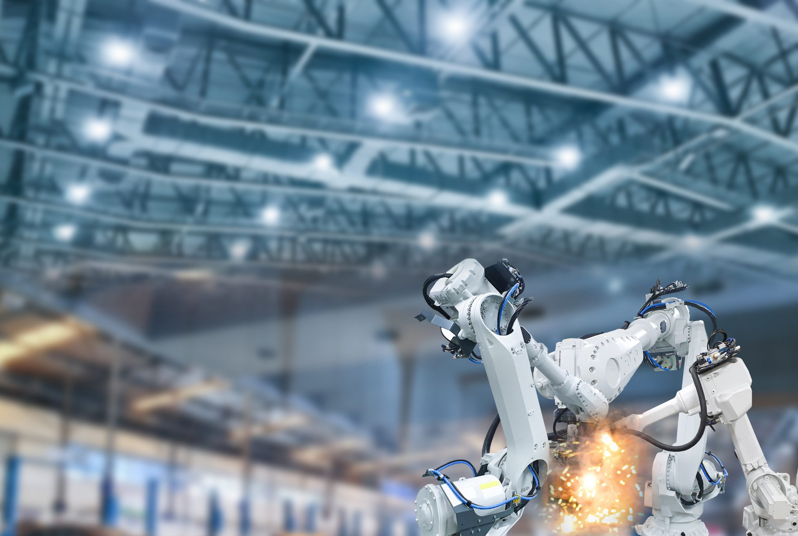 Robotic arm industry in parts manufacturing plants