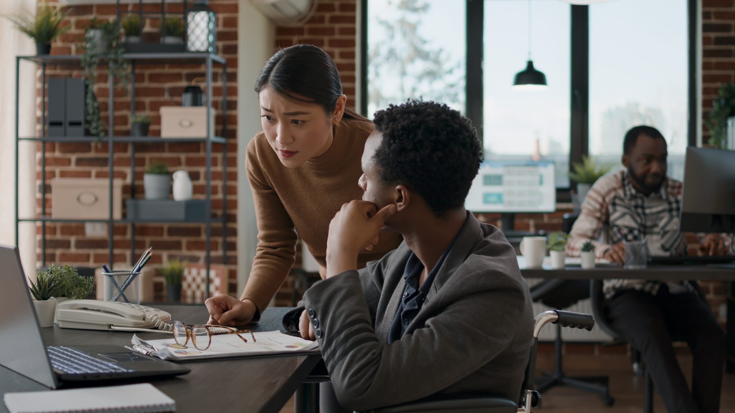 Diverse team of people brainstorming ideas to create business growth