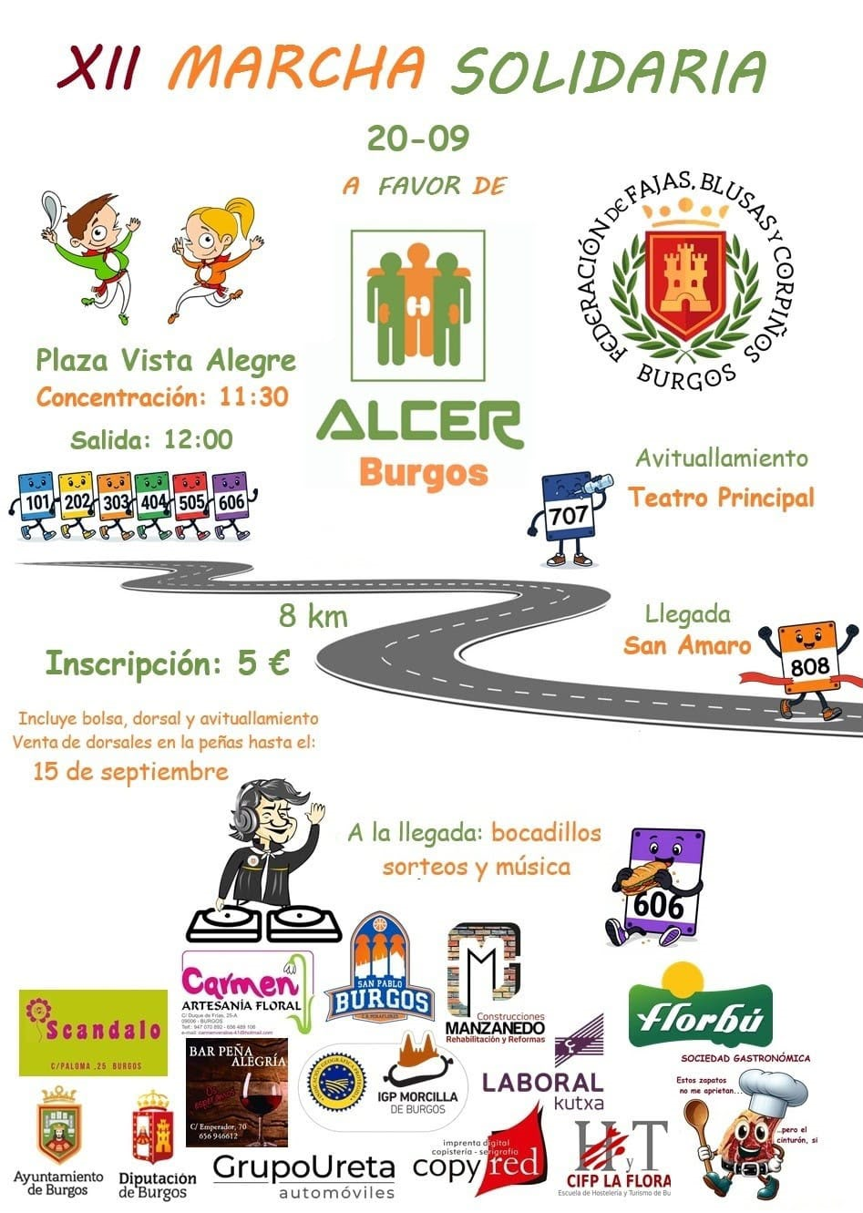 Las Peñas de Burgos celebran el domingo 20 de septiembre su Marcha Solidaria